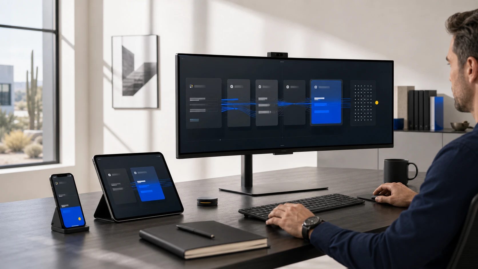 Connected internal tools running on desktop, tablet and phone